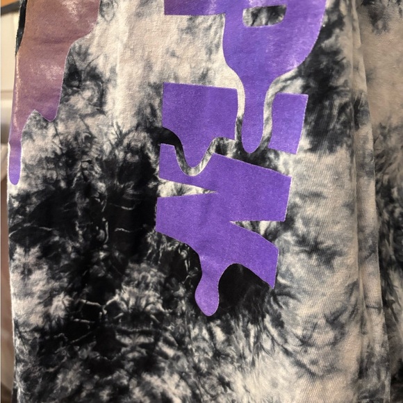 Trippy psychedelic black tie-dye basic tee size XL - Picture 9 of 10